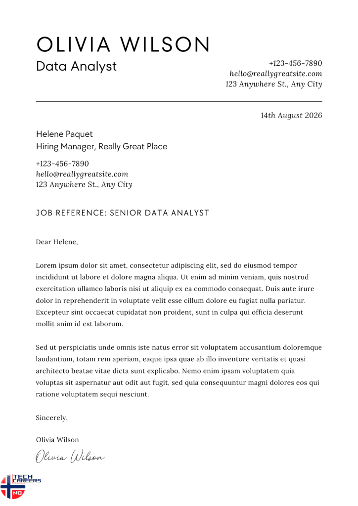 Cover Letter for Analyst Job 2